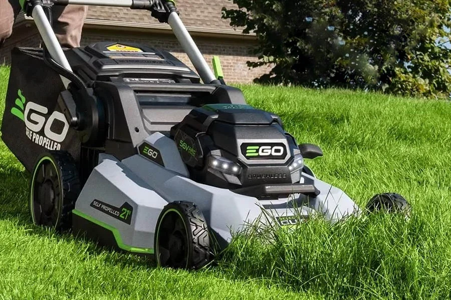 battery operated push lawn mowers