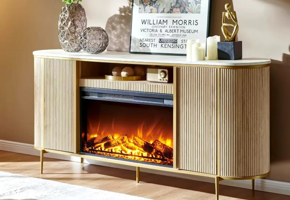 electric fireplace with storage